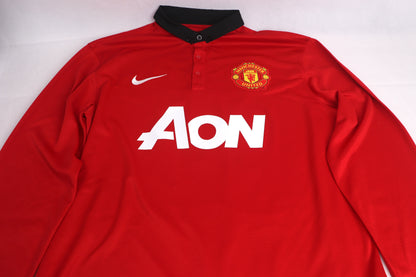 Manchester United 2013 Home Long Sleeve Chicharito [L] Apparel Original Authentic Football Soccer Jersey Kit Shirt Nameset