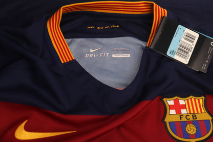 Barcelona 2015 Home BNWT Messi [M] Apparel Original Authentic Football Soccer Jersey Kit Shirt Nameset