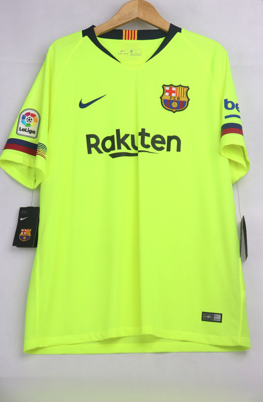 Barcelona 2018 Away BNWT Messi [XL] Apparel Original Authentic Football Soccer Jersey Kit Shirt Nameset