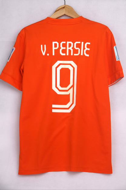 Netherlands 2014 Home Van Persie [M] Apparel Original Authentic Football Soccer Jersey Kit Shirt Nameset