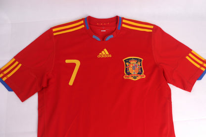 Spain 2010 Home David Villa [M] Apparel Original Authentic Football Soccer Jersey Kit Shirt Nameset