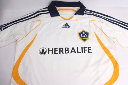 LA Galaxy 2007 Home Beckham [XL] Apparel Original Authentic Football Soccer Jersey Kit Shirt Nameset