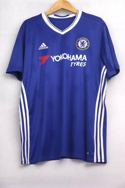 Chelsea 2016 Home Hazard [L] Apparel Original Authentic Football Soccer Jersey Kit Shirt Nameset