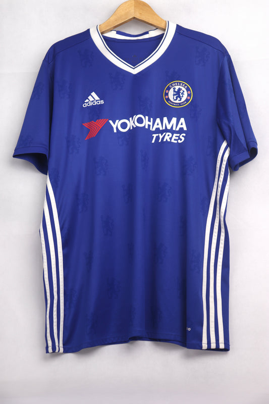 Chelsea 2016 Home Hazard [L] Apparel Original Authentic Football Soccer Jersey Kit Shirt Nameset