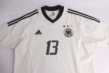 Germany 2002 Home Ballack [M] Apparel Original Authentic Football Soccer Jersey Kit Shirt Nameset