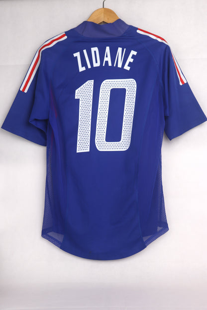 France 2002 Home Player Issue Zidane [M] Apparel Original Authentic Football Soccer Jersey Kit Shirt Nameset