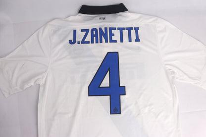 Inter Milan 2011 Away Zanetti [L] Apparel Original Authentic Football Soccer Jersey Kit Shirt Nameset