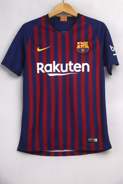 Barcelona 2018 Home Messi [S] Apparel Original Authentic Football Soccer Jersey Kit Shirt Nameset