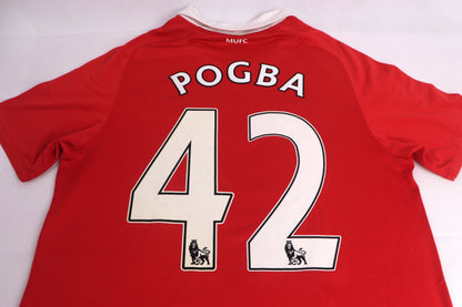 Manchester United 2010 Home Pogba [M] Apparel Original Authentic Football Soccer Jersey Kit Shirt Nameset