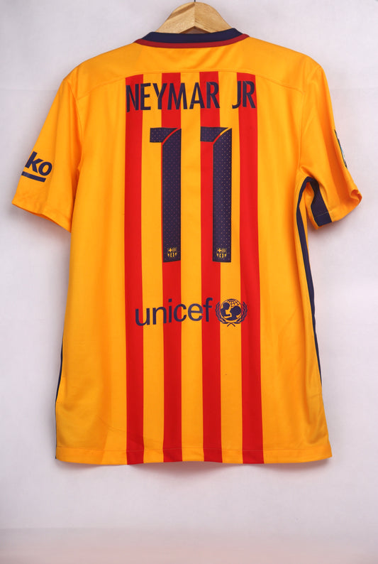 Barcelona 2015 Away BNWT Neymar [M] Apparel Original Authentic Football Soccer Jersey Kit Shirt Nameset