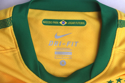 Brazil 2010 home shirt kit jersey Kaka #10 size S Nike football soccer size neck collar 
