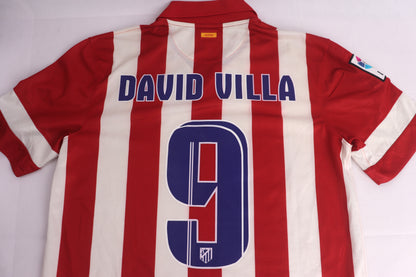 Atletico Madrid 2013 Home David Villa [M] Apparel Original Authentic Football Soccer Jersey Kit Shirt Nameset