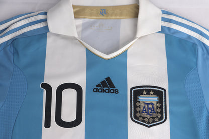 Argentina 2011 Home Messi [M] Apparel Original Authentic Football Soccer Jersey Kit Shirt Nameset