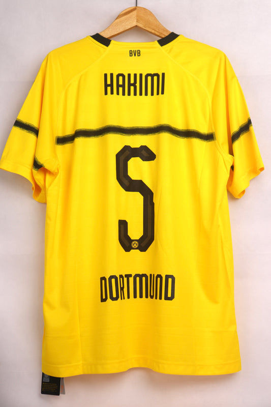 Borussia Dortmund 2018 Home Cup BNWT Hakimi [XL] Apparel Original Authentic Football Soccer Jersey Kit Shirt Nameset