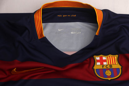 Barcelona 2015 Home Messi [M] Apparel Original Authentic Football Soccer Jersey Kit Shirt Nameset