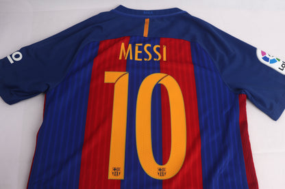 Barcelona 2016 Home Messi [S] Apparel Original Authentic Football Soccer Jersey Kit Shirt Nameset
