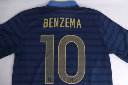 France 2012 Home Benzema [M] Apparel Original Authentic Football Soccer Jersey Kit Shirt Nameset