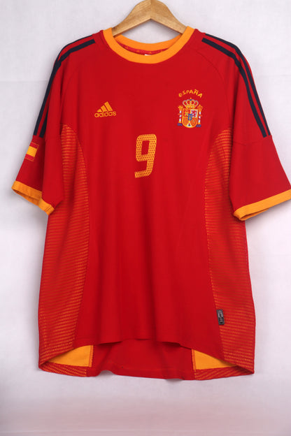 Spain 2002 Home Torres [XL] Apparel Original Authentic Football Soccer Jersey Kit Shirt Nameset