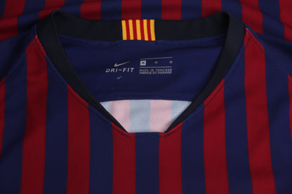 Barcelona 2018 Home Messi [M] Apparel Original Authentic Football Soccer Jersey Kit Shirt Nameset