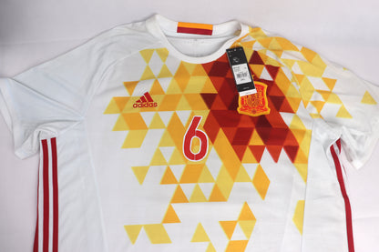Spain 2016 Away BNWT Iniesta [XXL] Apparel Original Authentic Football Soccer Jersey Kit Shirt Nameset