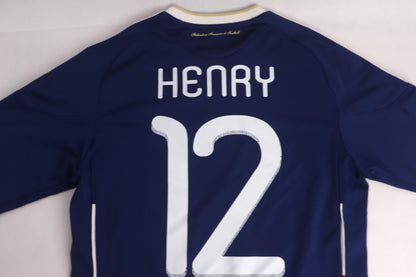 France 2010 Home Henry with Shorts [S] Apparel Original Authentic Football Soccer Jersey Kit Shirt Nameset